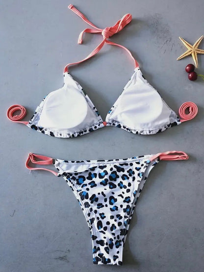 Bikini Neon Leopardo Flamingo Rosa