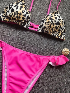 Bikini Neon Leopardo Rosa