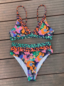 Bikini Neon Leopardo Flúor Tropical